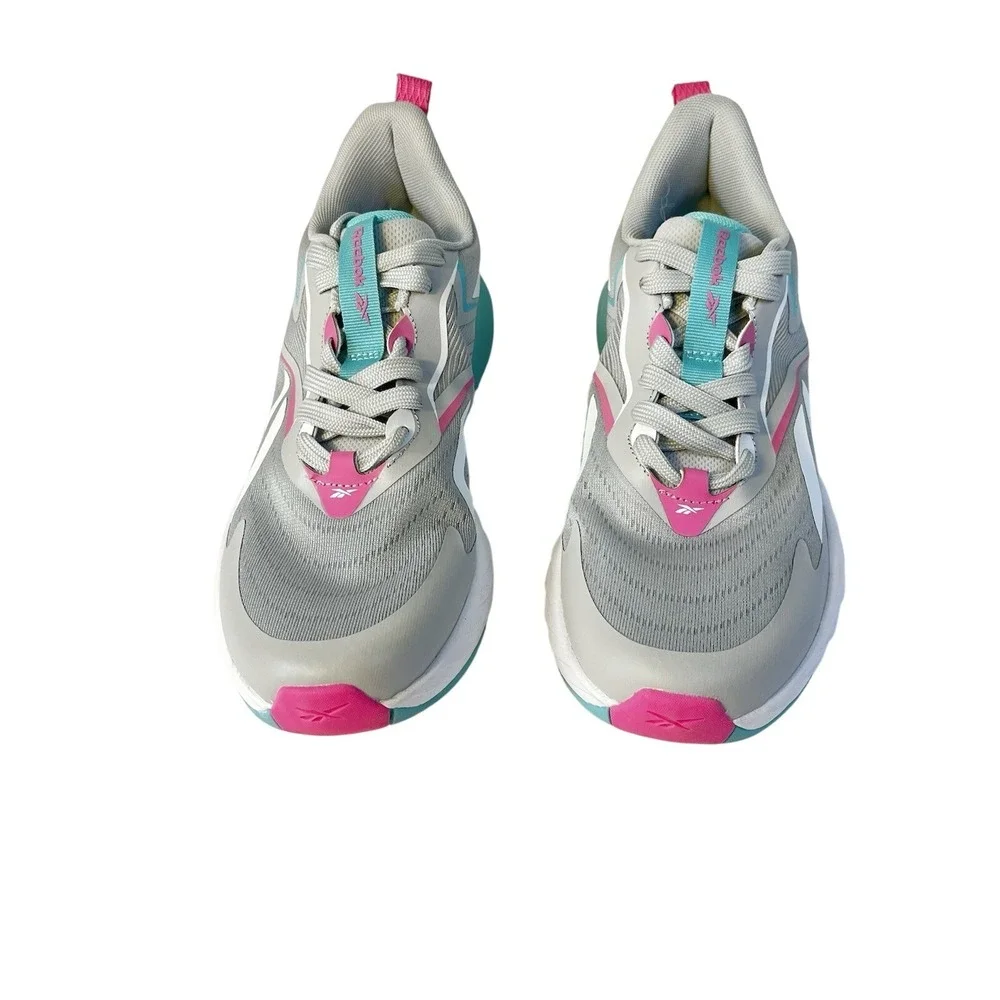 Reebok Verse Shoes Women's Sz 10 Running Sneakers Moon Gray Turquoise Pink‎